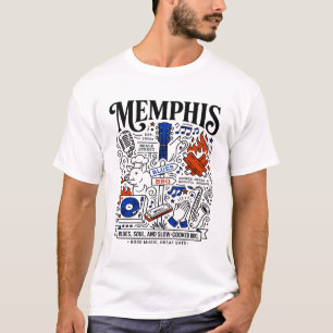 Memphis Blues Soul und geräucherte Barbecue T-Shirt
