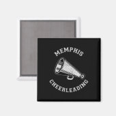 Memphis Cheer Distressed Retro 90er Cheerleaderin  Magnet (Vorderseite/Rückseite)