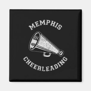 Memphis Cheer Distressed Retro 90er Cheerleaderin Magnet