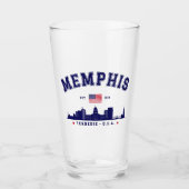 "Memphis– Cheers to 1819 & the Bluff City" Glas (Vorderseite)
