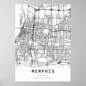 Memphis City Map Poster (Vorne)