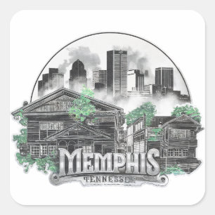 Memphis City Tennessee USA Quadratischer Aufkleber