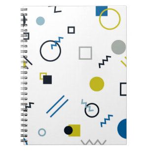 Memphis, cool, trendig, moderne geometrische Kunst Notizblock