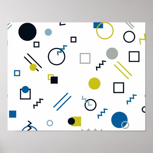 Memphis, cool, trendig, moderne geometrische Kunst Poster (Vorne)