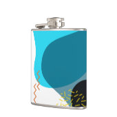 Memphis, cool, trendig, urbane, moderne Illustrati Flachmann (Links)