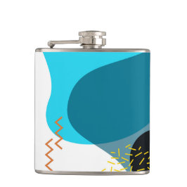 Memphis, cool, trendig, urbane, moderne Illustrati Flachmann