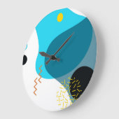 Memphis, cool, trendig, urbane, moderne Illustrati Große Wanduhr (Winkel)