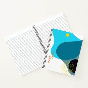 Memphis, cool, trendig, urbane, moderne Illustrati Notizblock