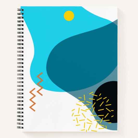 Memphis, cool, trendig, urbane, moderne Illustrati Notizblock (Vorderseite)