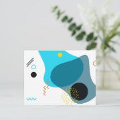 Memphis, cool, trendig, urbane, moderne Illustrati Postkarte (Stehend Vorderseite)