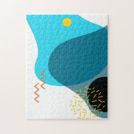 Memphis, cool, trendig, urbane, moderne Illustrati Puzzle
