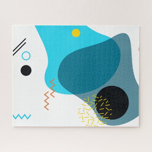 Memphis, cool, trendig, urbane, moderne Illustrati Puzzle (Horizontal)