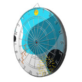 Memphis, coole, trendy, städtische, moderne dartscheibe (Vorderseite rechts)