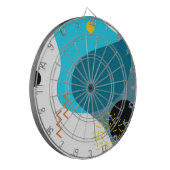 Memphis, coole, trendy, städtische, moderne dartscheibe (Vorderseite Links)