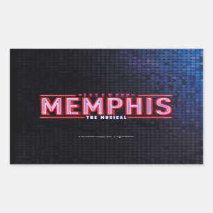 MEMPHIS - Das musikalische Logo Rechteckiger Aufkleber