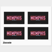 MEMPHIS - Das musikalische Logo Rechteckiger Aufkleber (Blatt)