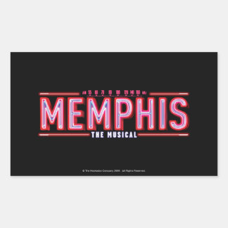 MEMPHIS - Das musikalische Logo Rechteckiger Aufkleber