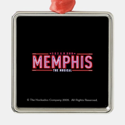 MEMPHIS - das musikalische Logo Silbernes Ornament (Vorne)