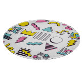 Memphis der 90er Jahre: Pop Design Elements. Schneidebrett (Ecke)