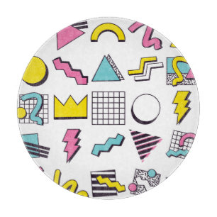 Memphis der 90er Jahre: Pop Design Elements. Schneidebrett