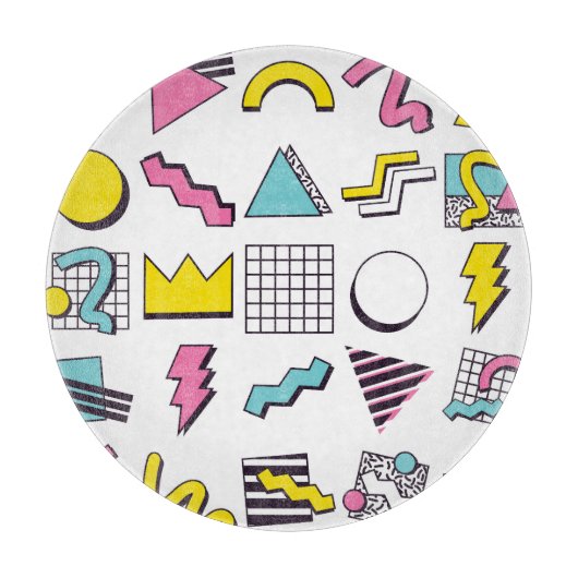Memphis der 90er Jahre: Pop Design Elements. Schneidebrett (Vorderseite)