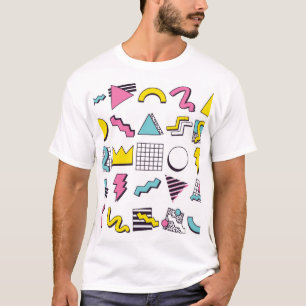 Memphis der 90er Jahre: Pop Design Elements. T-Shirt