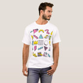 Memphis der 90er Jahre: Pop Design Elements. T-Shirt (Vorne ganz)