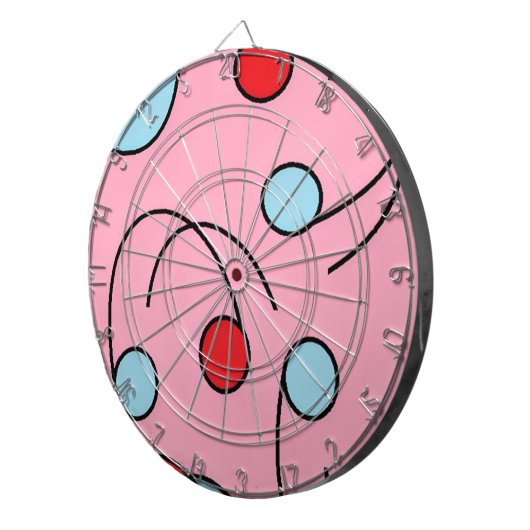Memphis Design Drupes Dartscheibe (Vorderseite rechts)