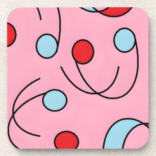 Memphis Design Drupes Getränkeuntersetzer (Vorderseite)