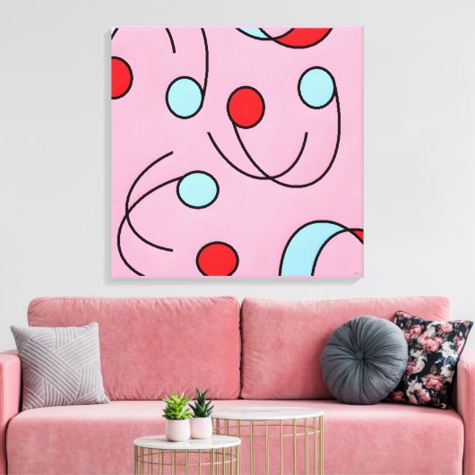 Memphis Design Drupes Leinwanddruck (Insitu (Wohnzimmer))