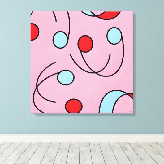 Memphis Design Drupes Leinwanddruck (Insitu (Holzboden))