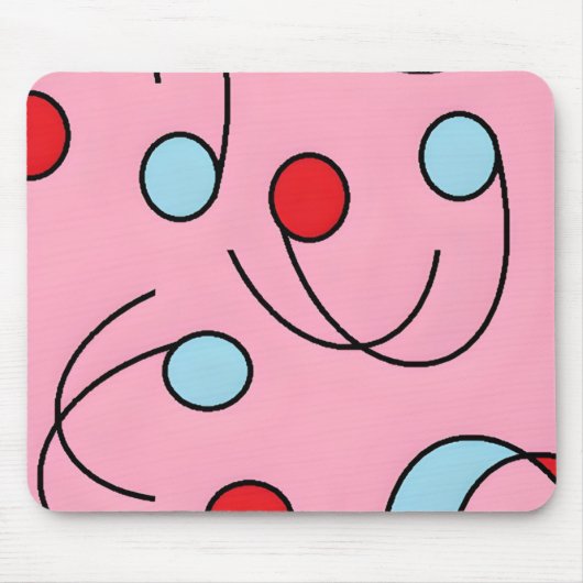 Memphis Design Drupes Mousepad (Vorne)