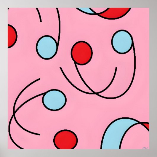 Memphis Design Drupes Poster (Vorne)