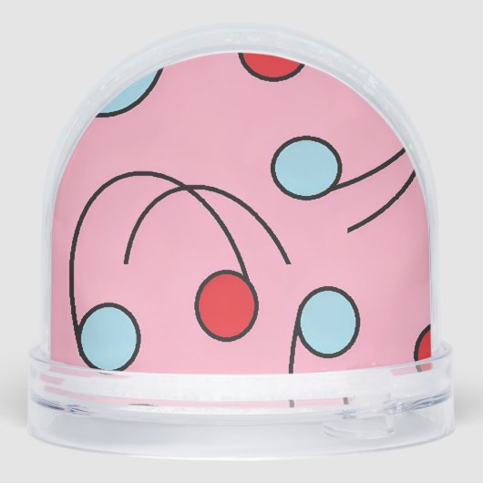 Memphis Design Drupes Schneekugeln (Rückseite)