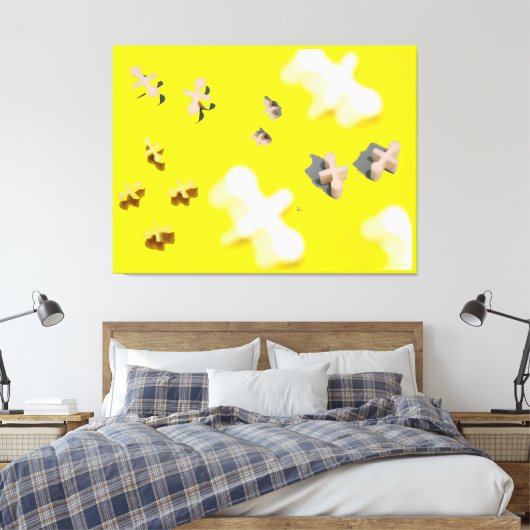 Memphis Design Jacks Leinwanddruck (Insitu (Schlafzimmer))