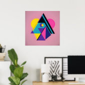 Memphis Design Wohnen Poster (Heimbüro)