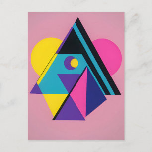 Memphis Design Wohnen Postkarte