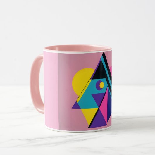 Memphis Design Wohnen Tasse (Vorderseite Links)