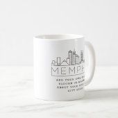 Memphis | Designated City Skyline Custom Slogan Kaffeetasse (VorderseiteRechts)