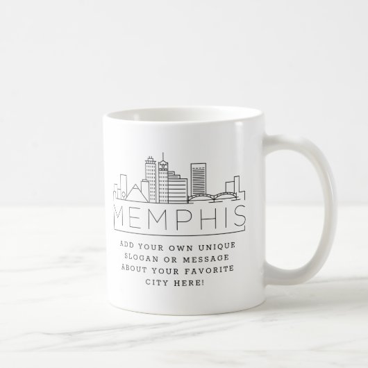 Memphis | Designated City Skyline Custom Slogan Kaffeetasse (Rechts)