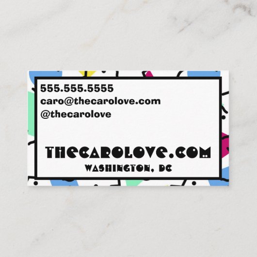 Memphis-Entwurf 1 Visitenkarte (Rückseite)