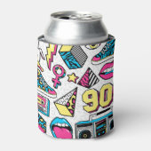 Memphis Fashion: 80er-90s Abzeichen Mix. Dosenkühler (Kanne Vorderseite)