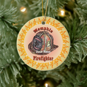 Memphis Feuerwehrschmuck Keramik Ornament