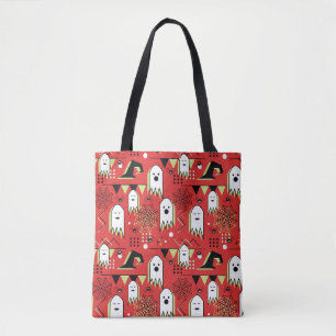 Memphis Geist: Halloween geometrisches Muster. Tasche