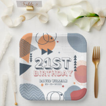 Memphis Geometrische Formen 21. Geburtstag