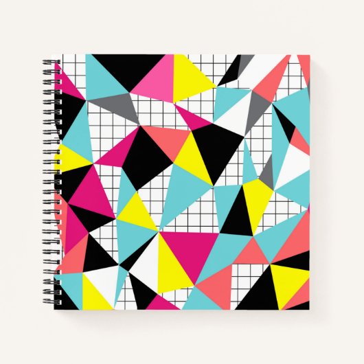 Memphis, geometrische Formen Notizblock (Vorderseite)