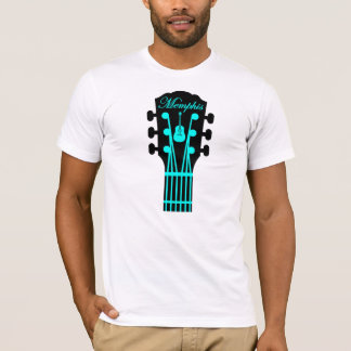Memphis-Gitarren-Aqua T-Shirt