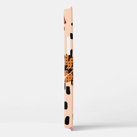 Memphis Herbstlaub und Blätter mit Geomet Case-Mate iPhone Hülle (Rückseite / Rechts)