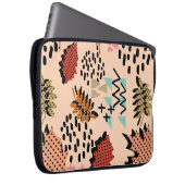 Memphis Herbstlaub und Blätter mit Geomet Laptopschutzhülle (Vorne Rechts)