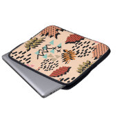 Memphis Herbstlaub und Blätter mit Geomet Laptopschutzhülle (Vorne Knopf)